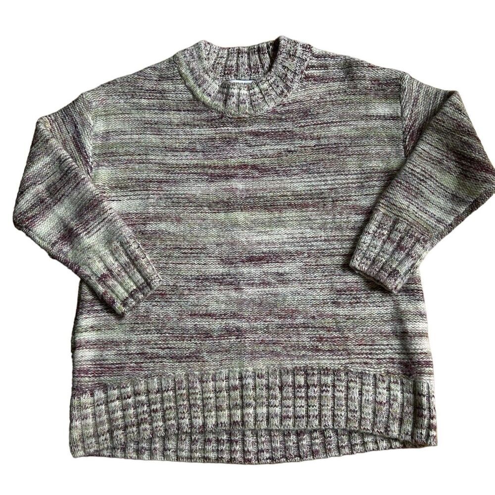 OLD NAVY Women’s Multicolor Crew Neck Oversized Long Sleeve Pullover Sweater M